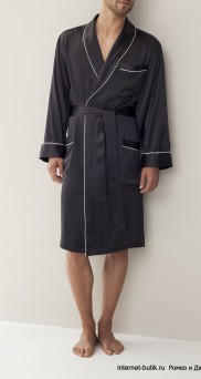 Черный шелковый халат Zimmerli Черный шелковый халат Zimmerli