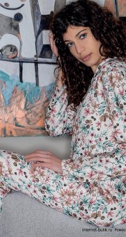 Женская пижама из вискозы  винтажной расцветки B&B
