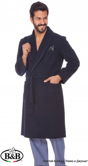 Элитный мужской халат с атласным платком